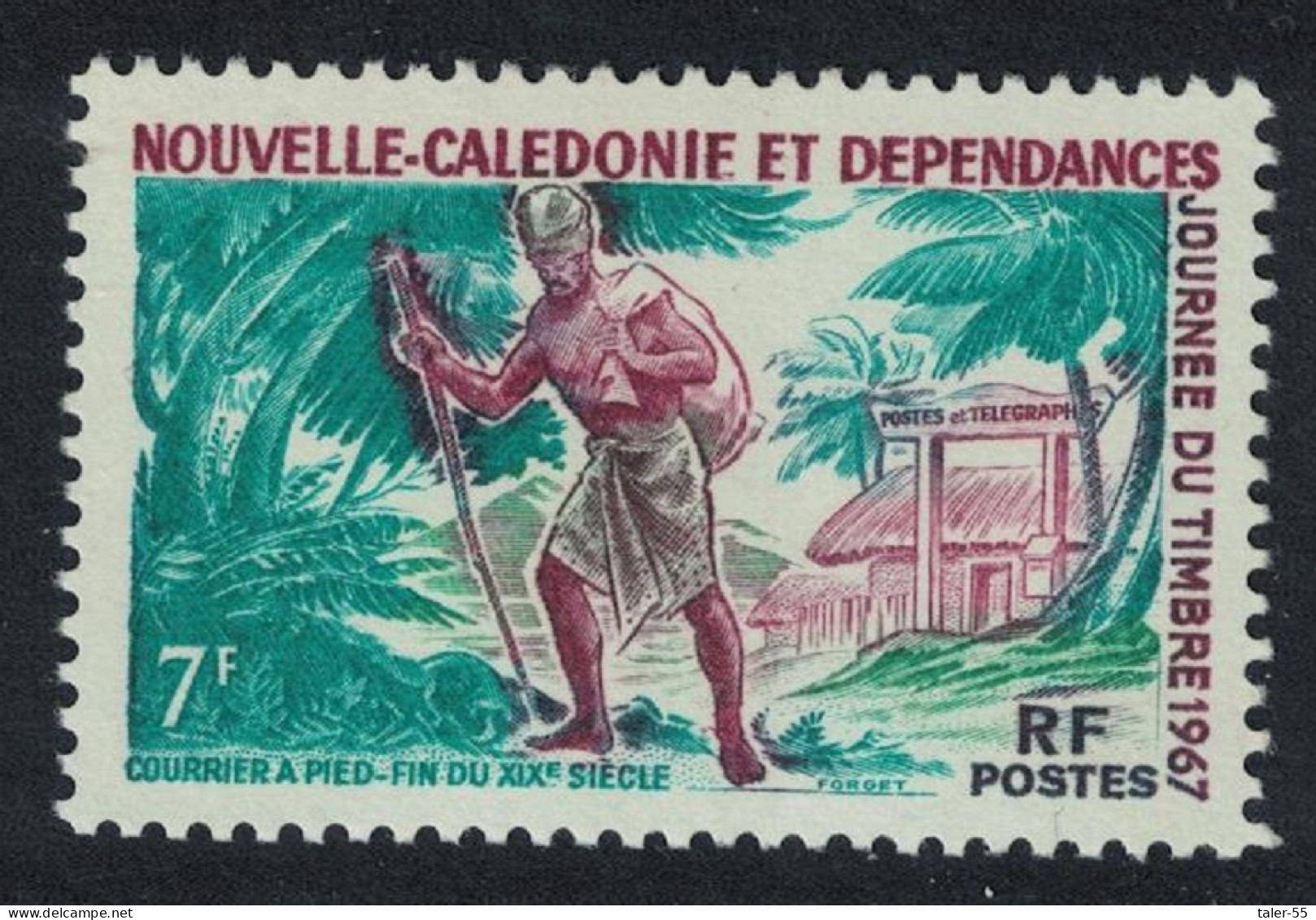 New Caledonia Stamp Day 19th-century Postman 1967 MNH SG#429 - Ungebraucht