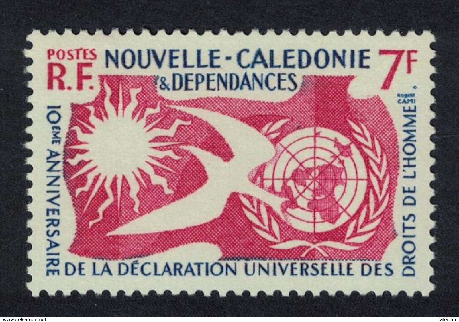 New Caledonia Tenth Anniversary Of Declaration Of Human Rights 1958 MNH SG#343 - Ongebruikt