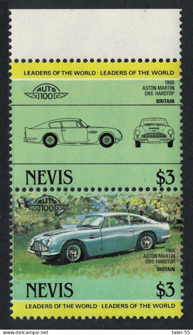 Nevis Aston Martin 'DB6 Hardtop' Automobile Car 1984 MNH SG#179-180 - St.Kitts And Nevis ( 1983-...)