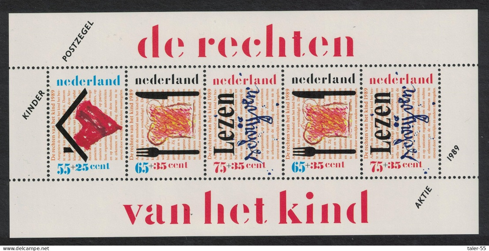Netherlands Declaration Of Rights Of The Child MS 1989 MNH SG#MS1565 - Neufs