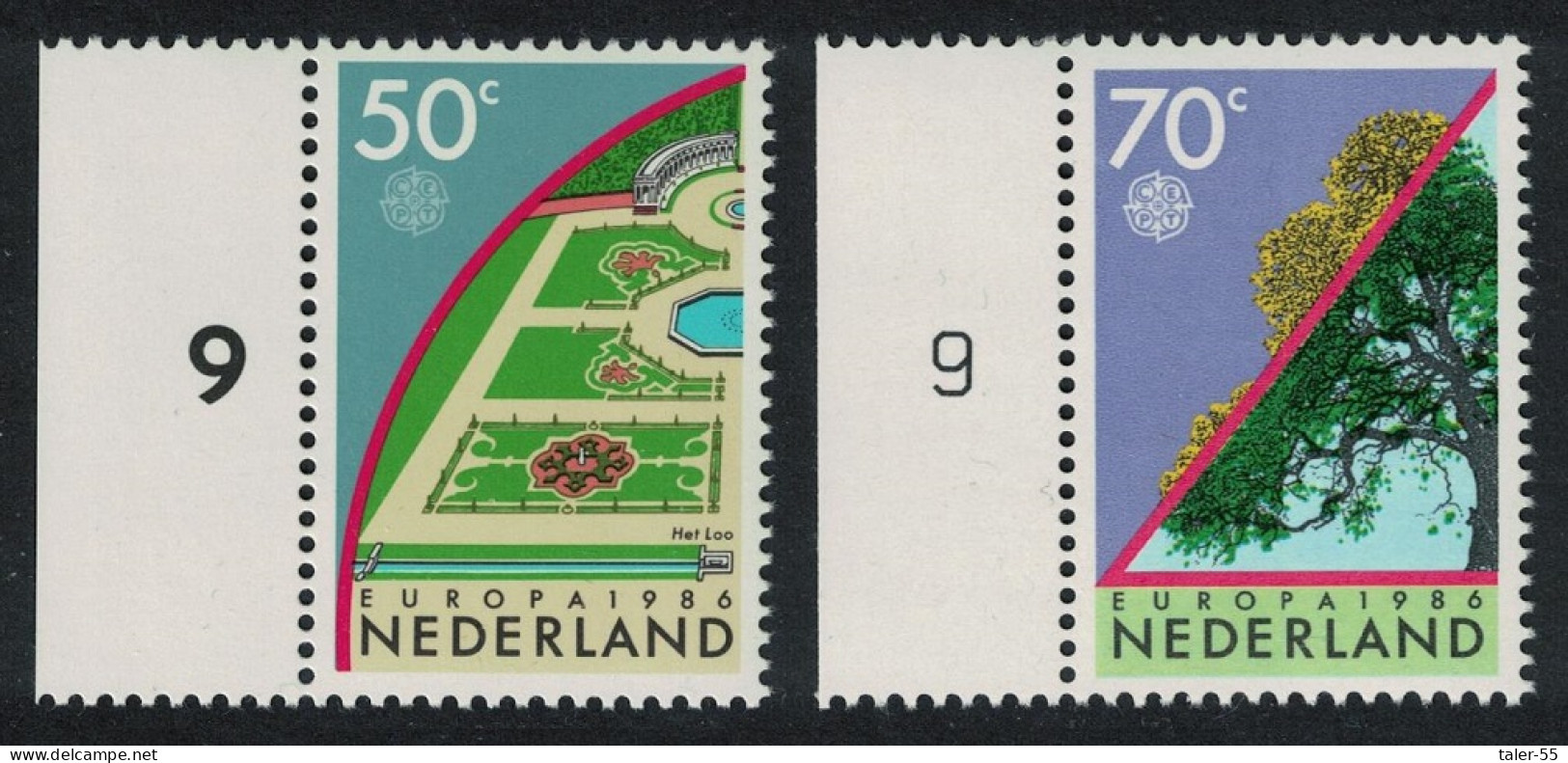 Netherlands Nature Conservation Europa 2v Margins 1986 MNH SG#1484-1485 MI#1292-1293 Sc#679-680 - Neufs