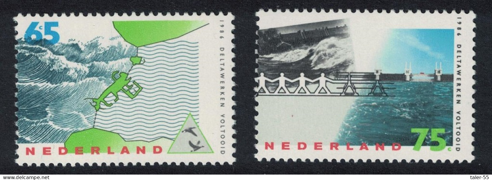 Netherlands Delta Project Completion 2v 1986 MNH SG#1492-1493 - Neufs
