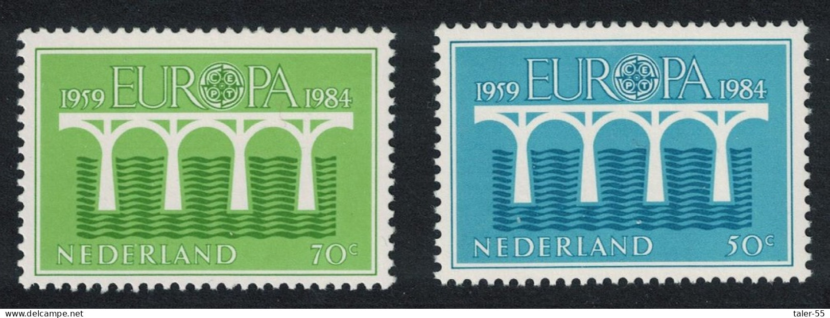 Netherlands Bridge 25th Anniversary Of Europa CEPT 2v 1984 MNH SG#1440-1441 - Unused Stamps
