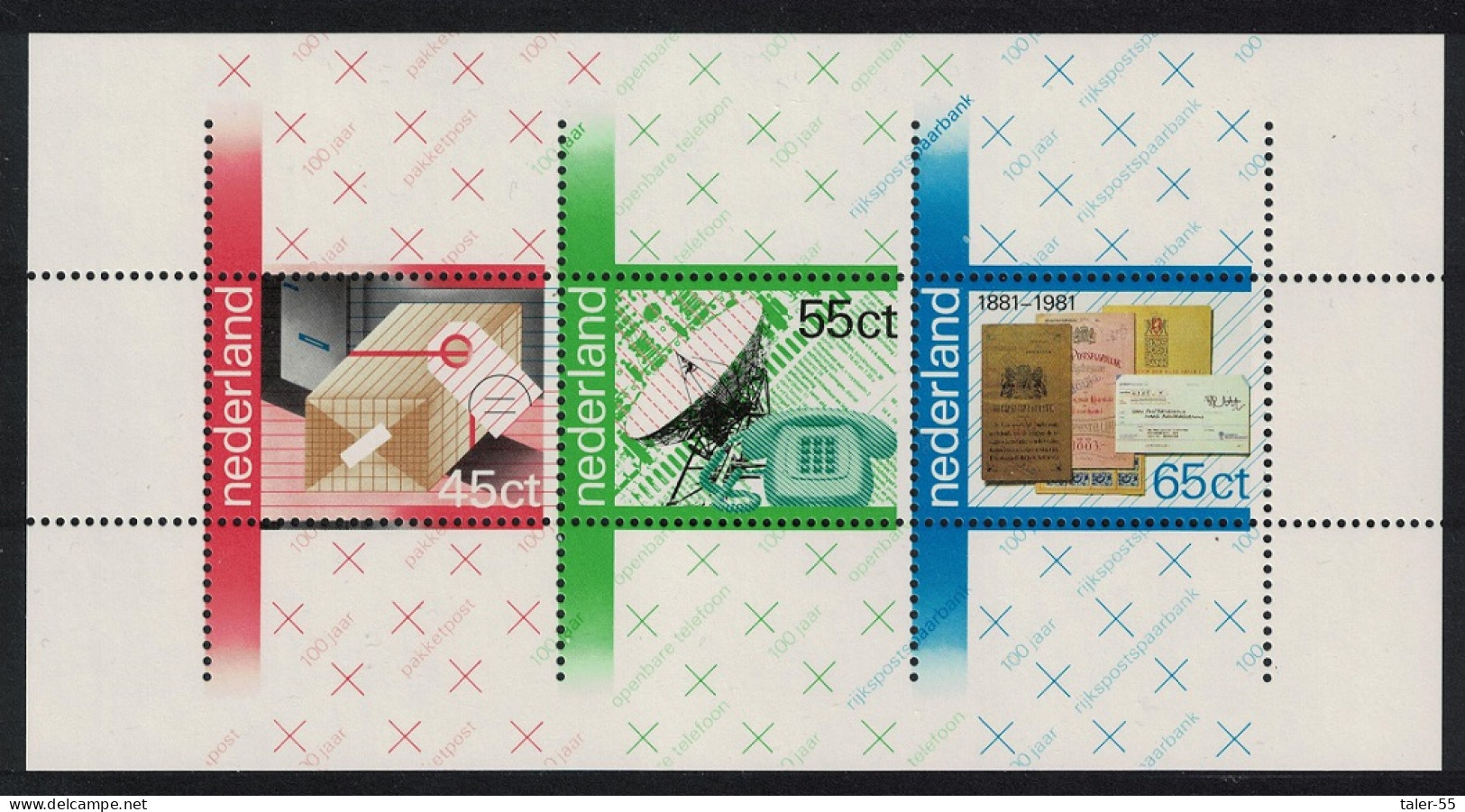 Netherlands PTT Centenaries MS 1981 MNH SG#MS1360 MI#Block 22 - Neufs