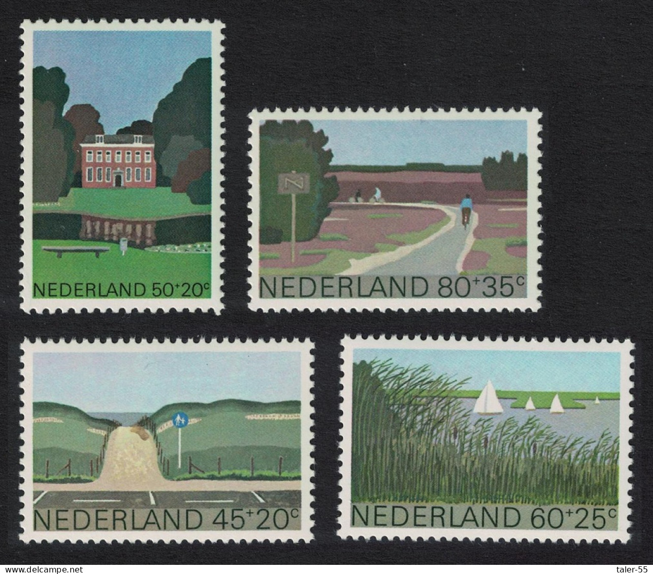 Netherlands Dunes Moorland County Estate Lake District 4v 1980 MNH SG#1330-1333 - Unused Stamps