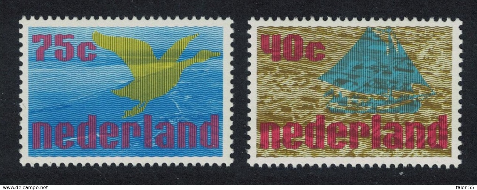 Netherlands Duck Bird Reclamation And Urbanisation 2v 1976 MNH SG#1252-1253 - Unused Stamps