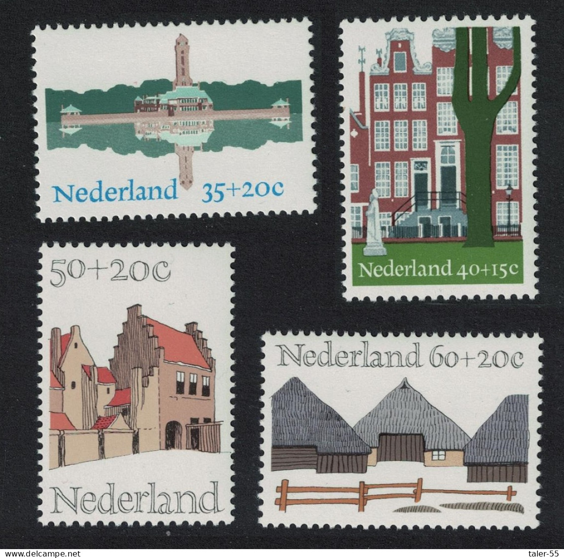 Netherlands Preserved Monuments 4v 1975 MNH SG#1209-1212 - Ungebraucht