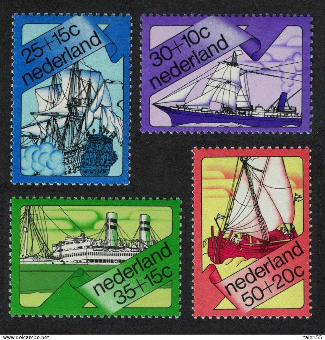 Netherlands Dutch Ships 4v 1973 MNH SG#1167-1170 - Unused Stamps