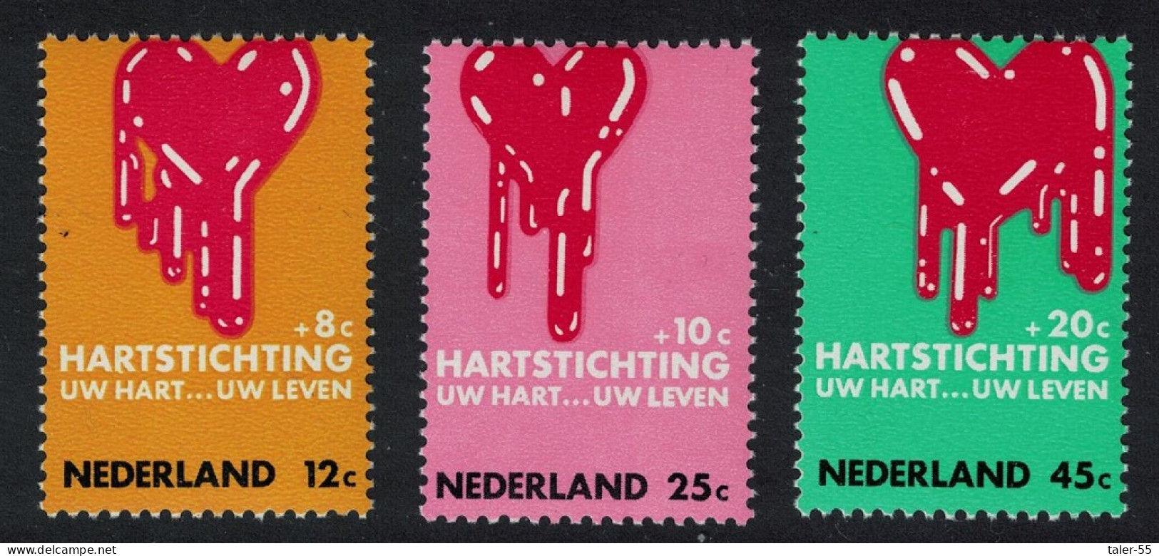 Netherlands Heart Foundation 3v 1970 MNH SG#1116-1118 - Ungebraucht