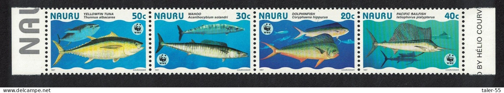 Nauru WWF Giant Fish Strip Of 4v 1997 MNH SG#458-461 MI#437-440 Sc#443 A-d - Nauru