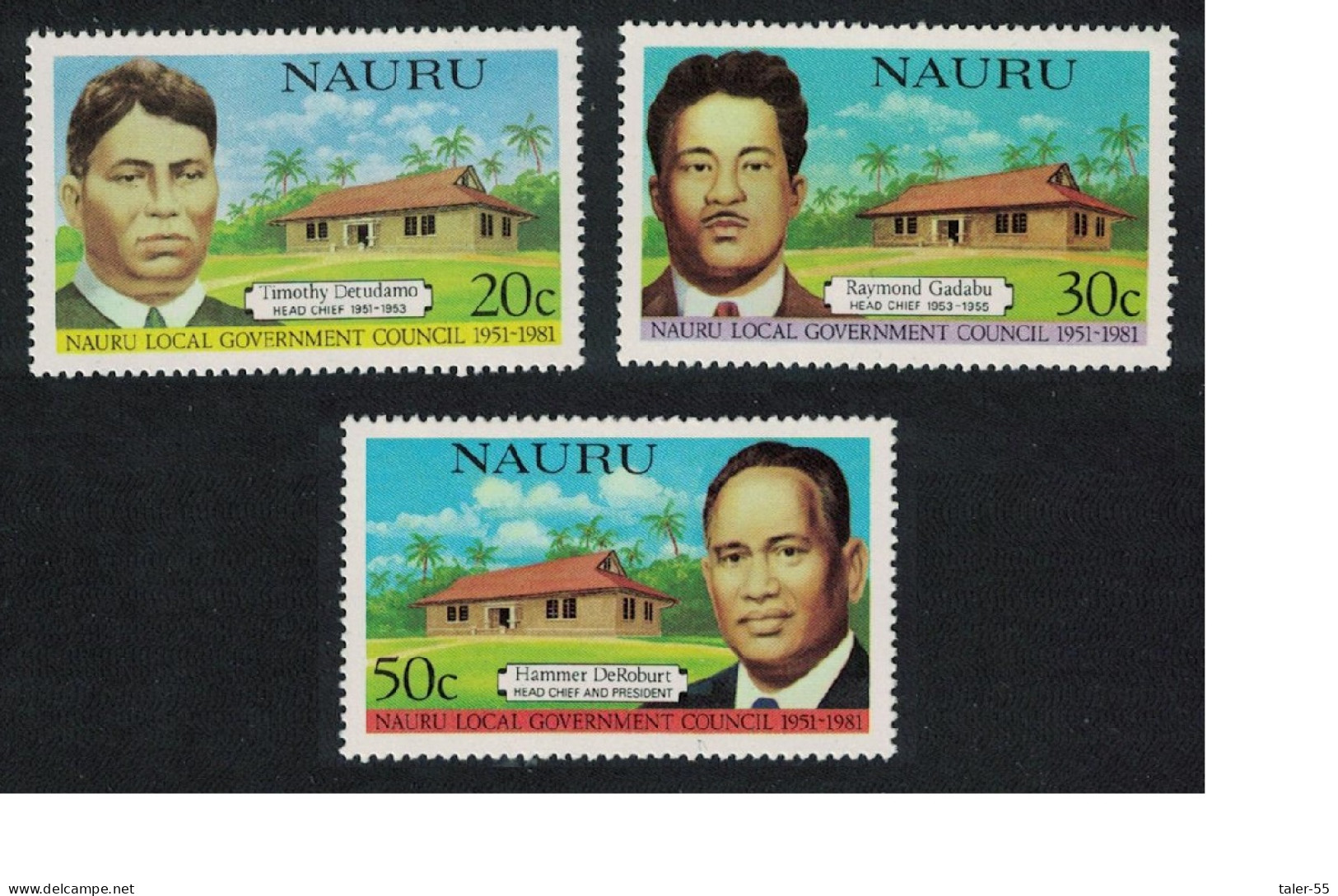 Nauru 30th Anniversary Of Nauru Local Government Council 3v 1981 MNH SG#235-237 - Nauru