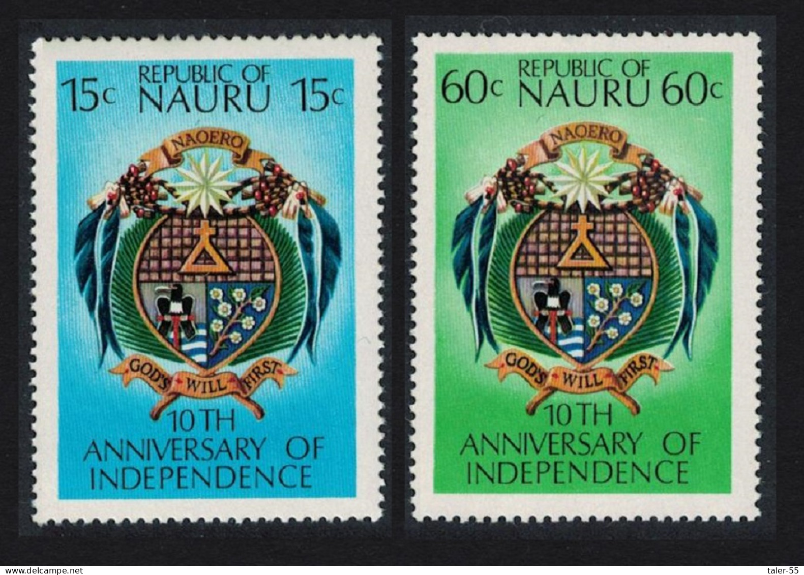 Nauru Tenth Anniversary Of Independence 2v 1978 MNH SG#168-169 - Nauru