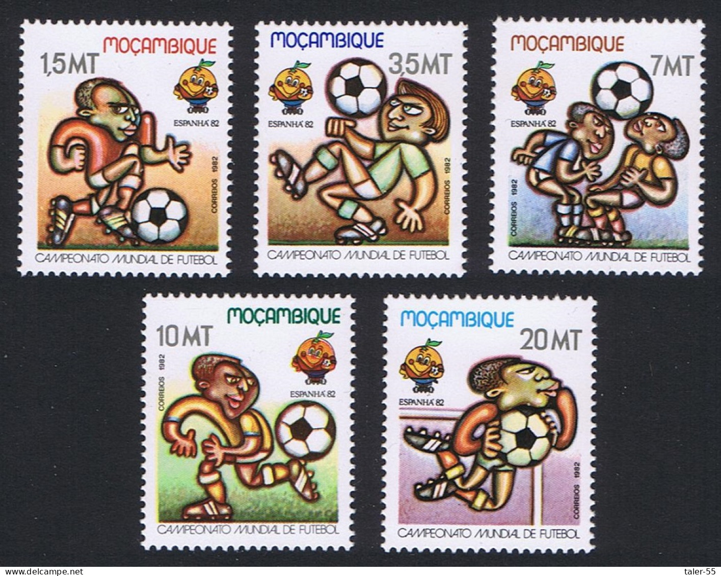 Mozambique World Cup Football Championship 5v 1982 MNH SG#946-950 MI#884-888 Sc#813-817 - Mozambique