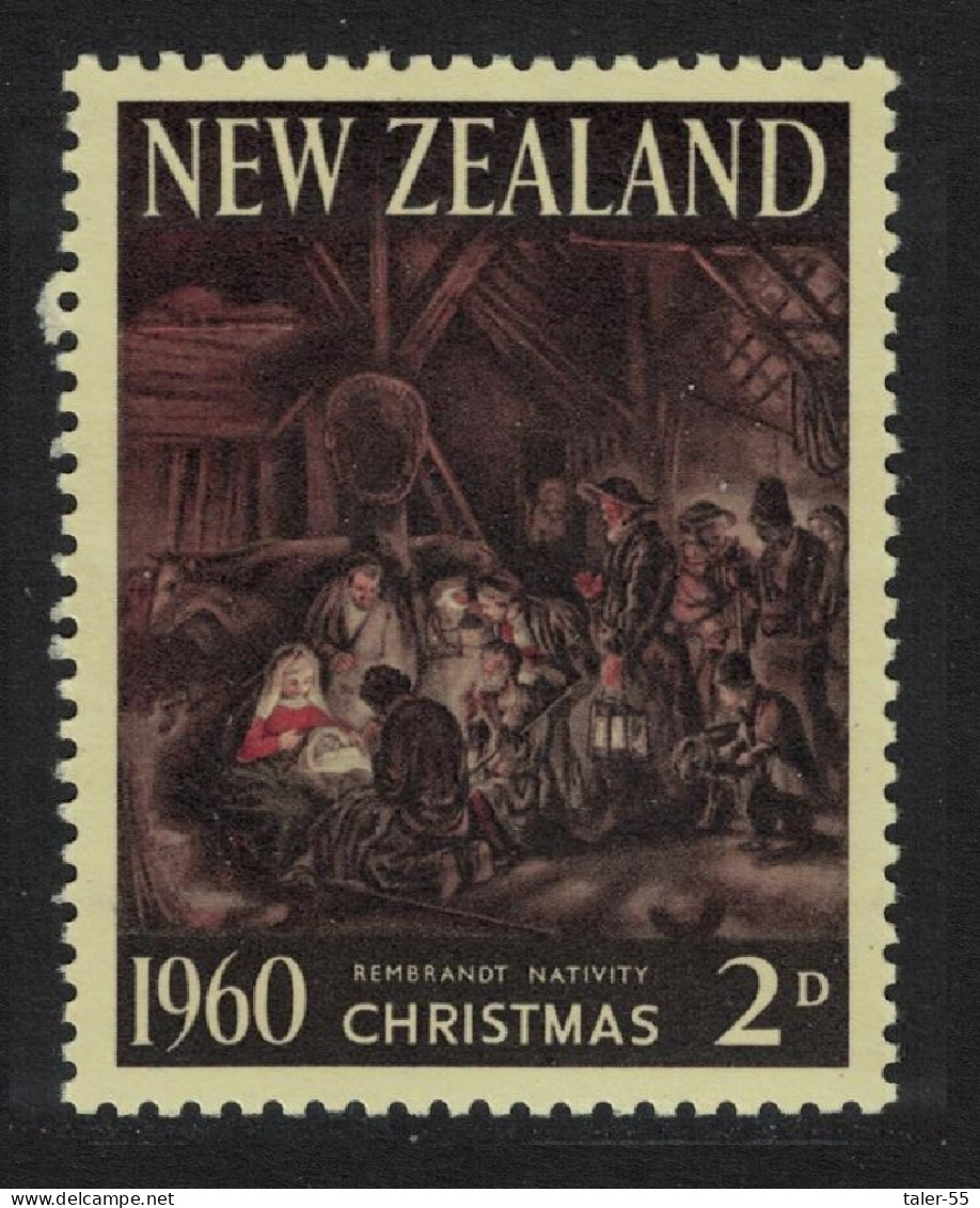 New Zealand 'The Adoration Of The Shepherds' By Rembrandt Christmas 1960 MNH SG#805 - Ongebruikt