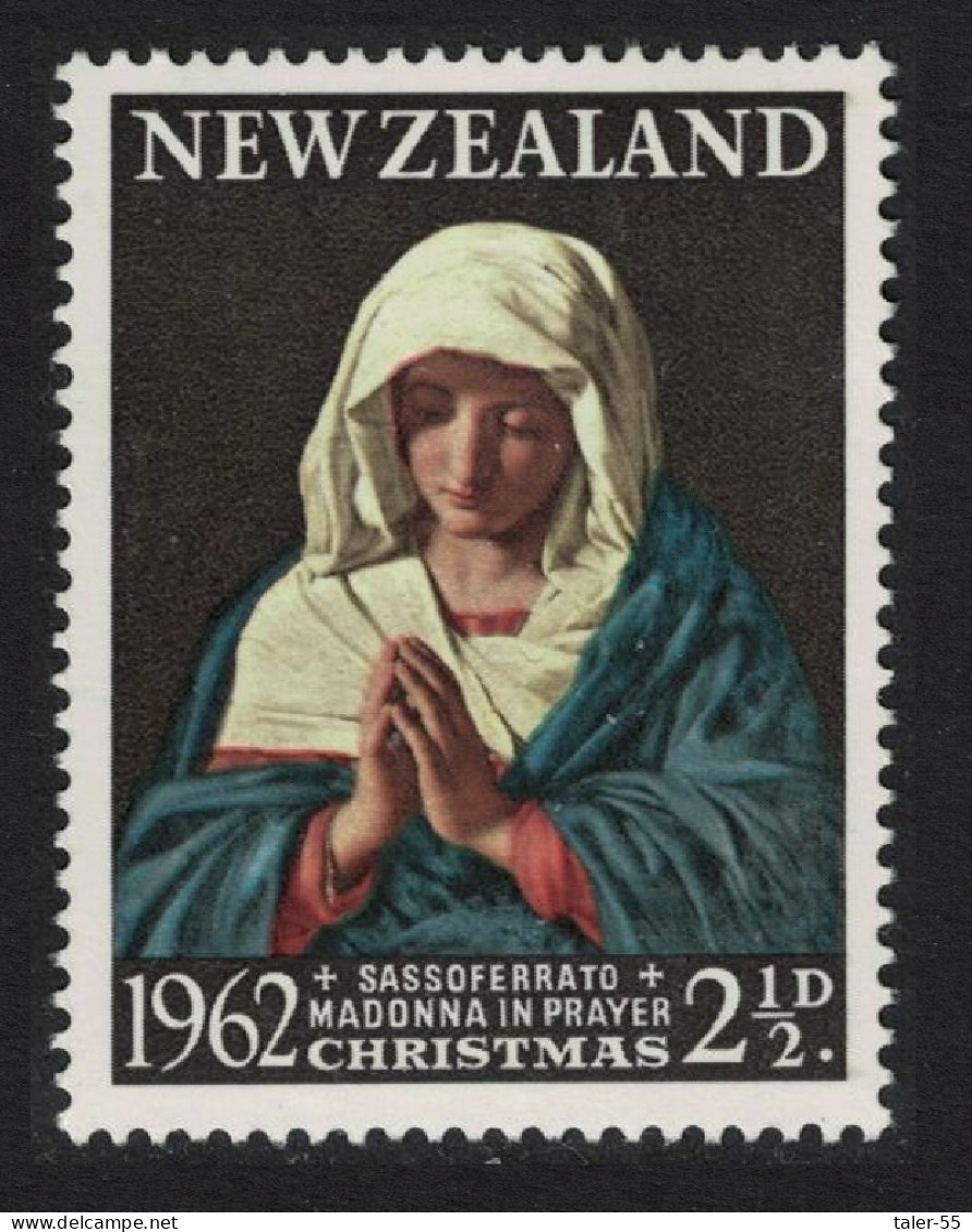 New Zealand 'Madonna In Prayer' By Sassoferrato Christmas 1962 MNH SG#814 - Neufs