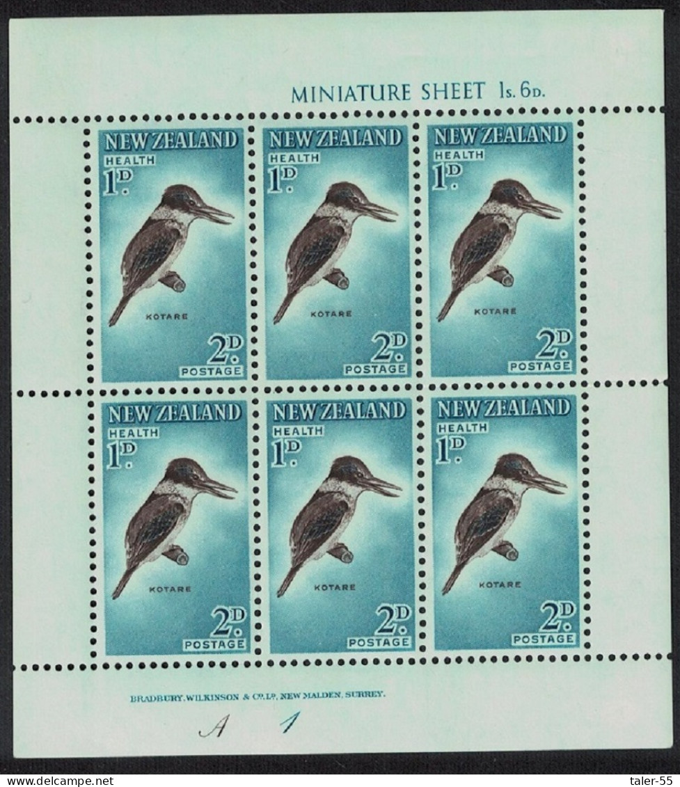 New Zealand Sacred Kingfisher MS Def 1960 SG#MS804b MI#413-414 - Unused Stamps