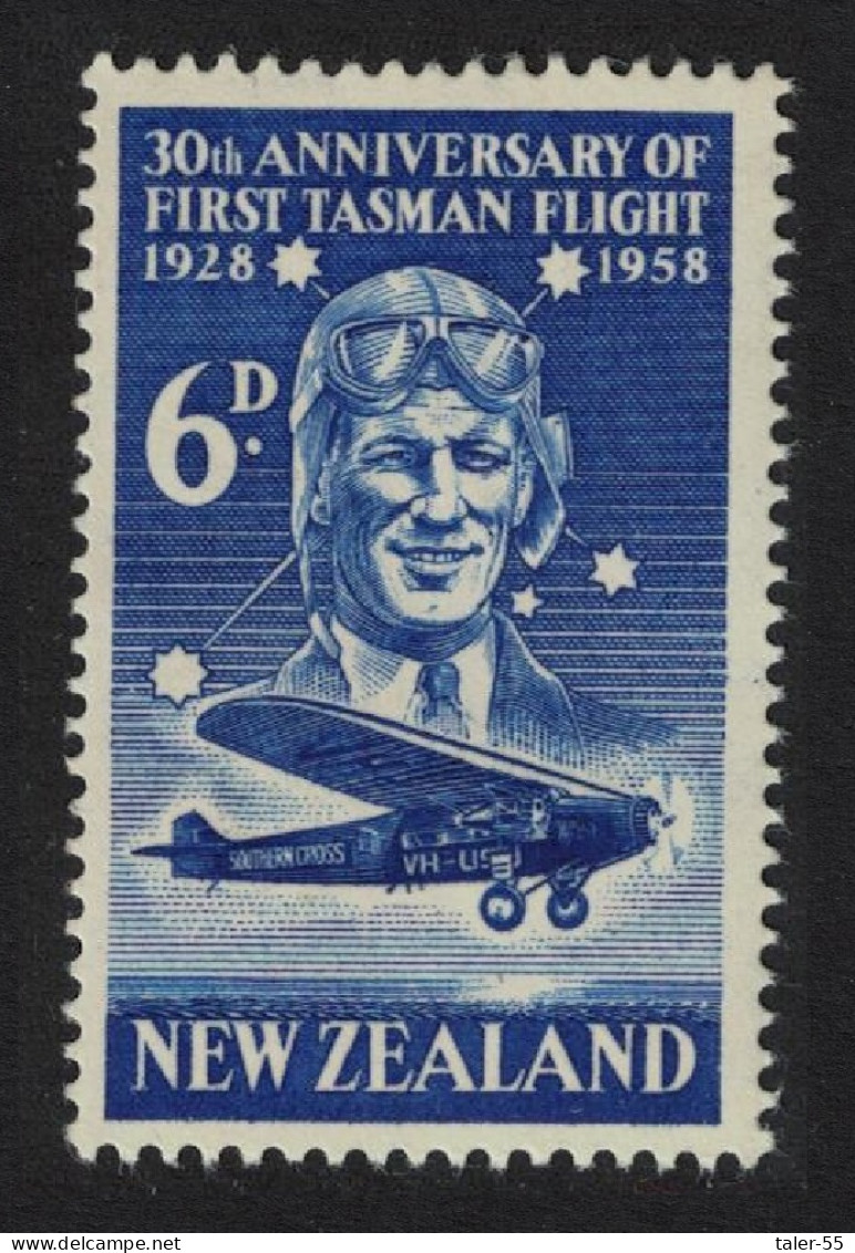 New Zealand First Air Crossing Of Tasman Sea 1958 MH SG#766 - Unused Stamps