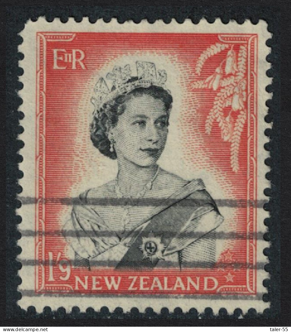 New Zealand Queen Elizabeth II 1Sh9d T1 1954 Canc SG#733b - Oblitérés