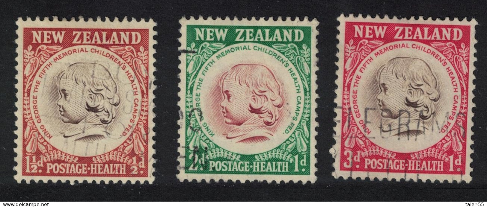 New Zealand Health Camps Federation Emblem 3v 1955 Canc SG#742-744 - Oblitérés
