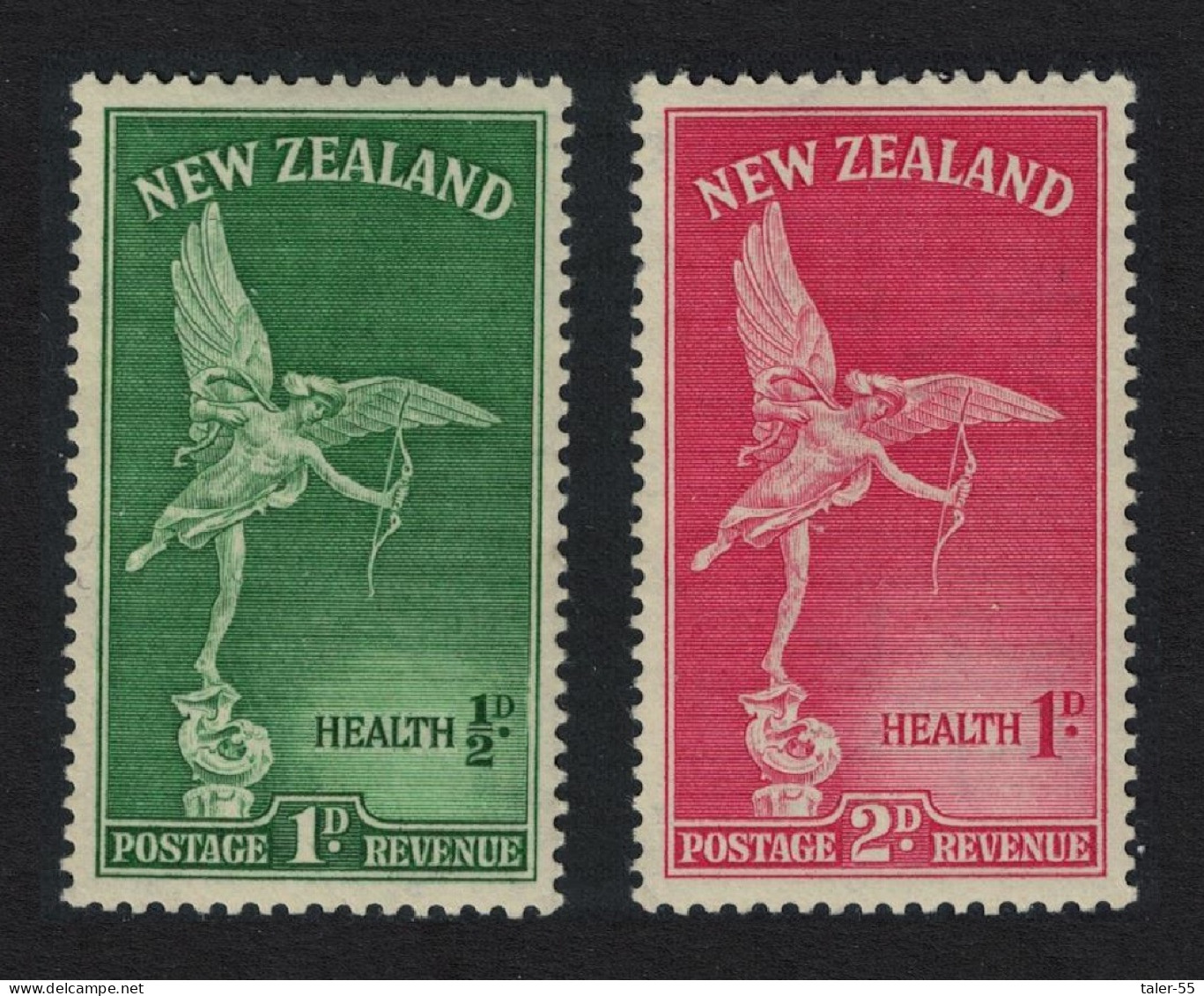 New Zealand Statue Of Eros 2v 1947 MNH SG#690-691 - Unused Stamps