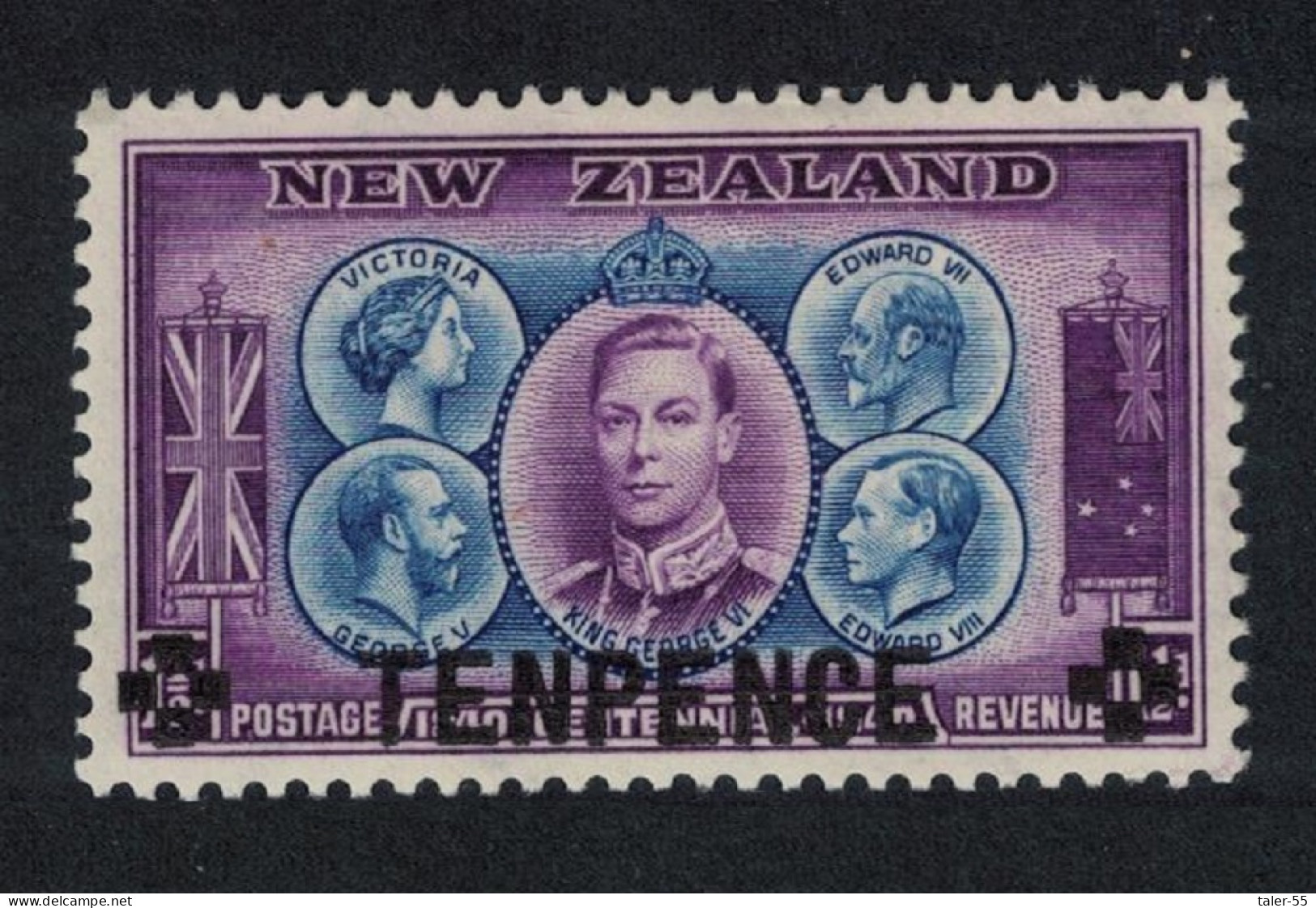 New Zealand Surch 'TENPENCE' Between Crosses 1944 MNH SG#662 - Ungebraucht