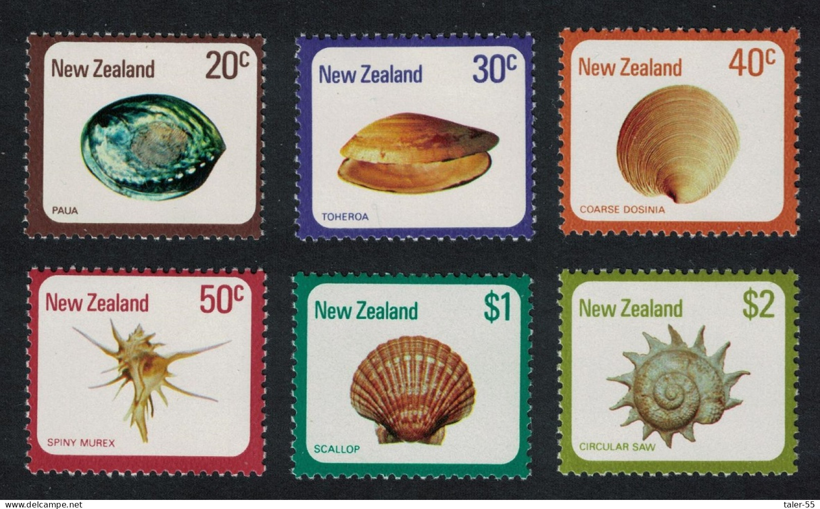 New Zealand Sea Shells 6v 1840 MNH SG#1099-1104 - Unused Stamps