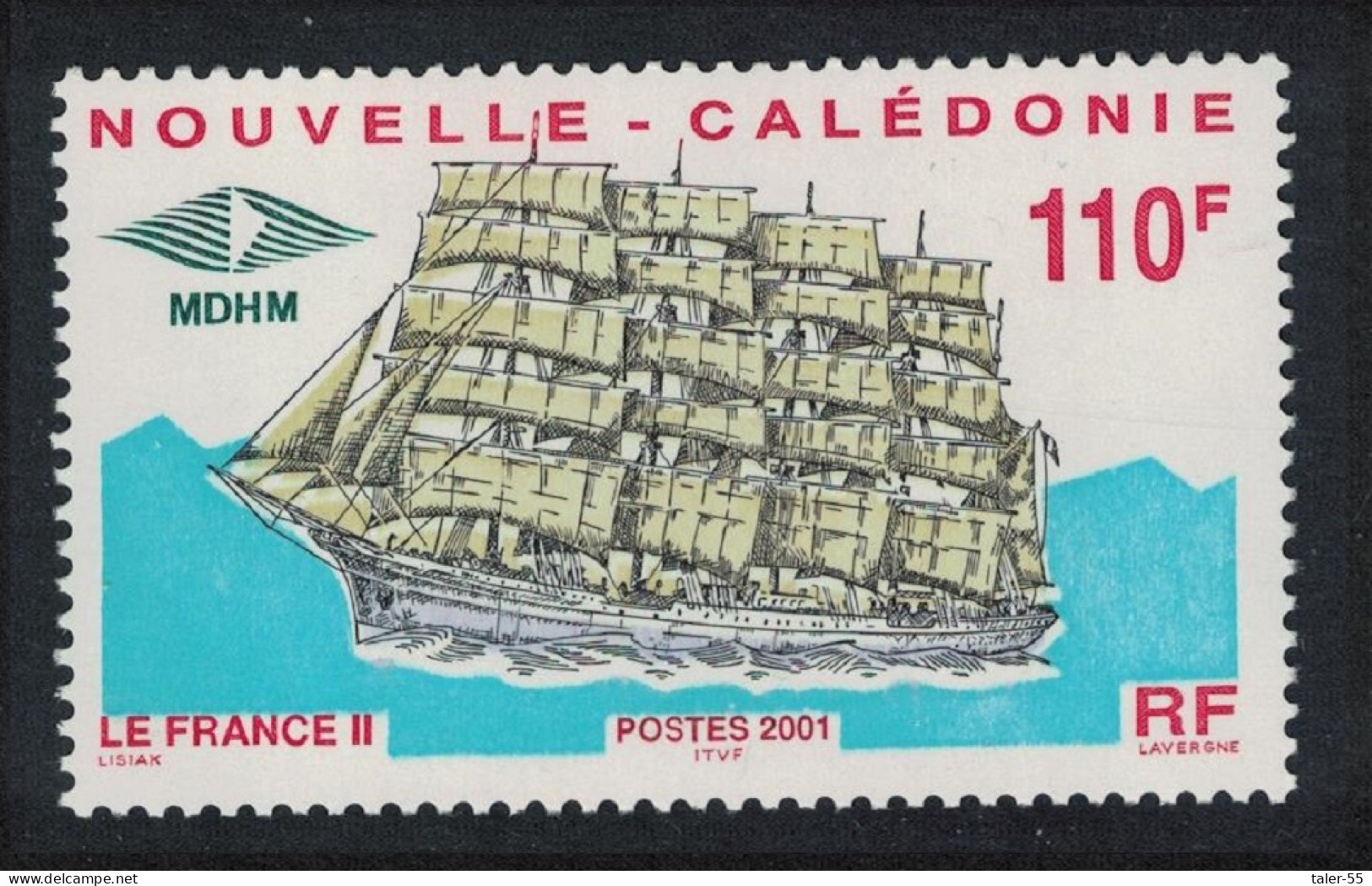 New Caledonia Reconstruction Of 'France II' Ship 2001 MNH SG#1228 - Ongebruikt