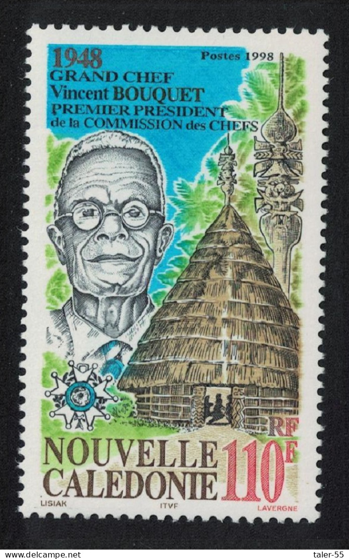 New Caledonia Vincent Bouquet First President Of Commission Of Chiefs 1998 MNH SG#1143 - Nuevos