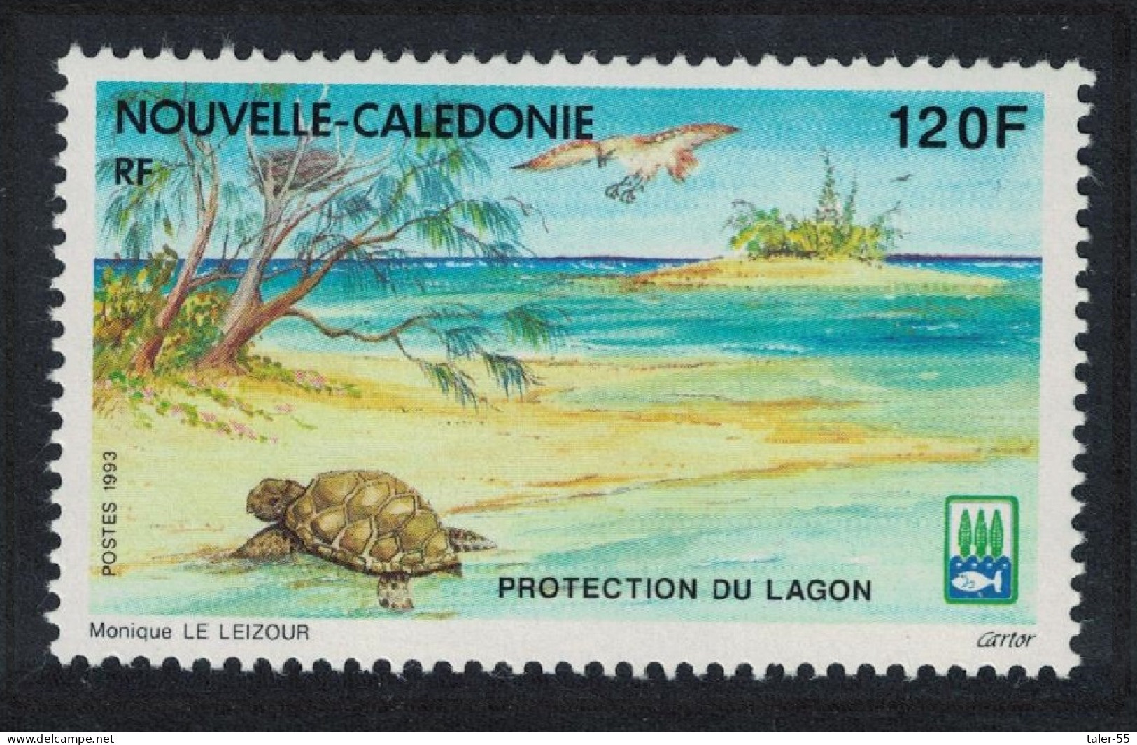 New Caledonia Turtle Bird Lagoon Protection 1993 MNH SG#958 - Neufs