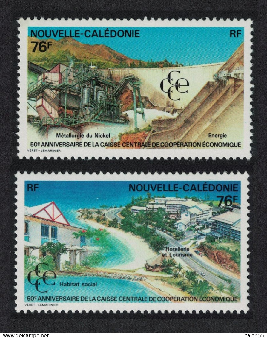 New Caledonia Central Economic Co-operation Bank 2v 1991 MNH SG#931-932 - Neufs