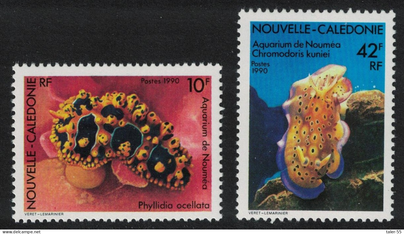 New Caledonia Noumea Aquarium Sea Slugs 2v 1990 MNH SG#880-881 - Ungebraucht