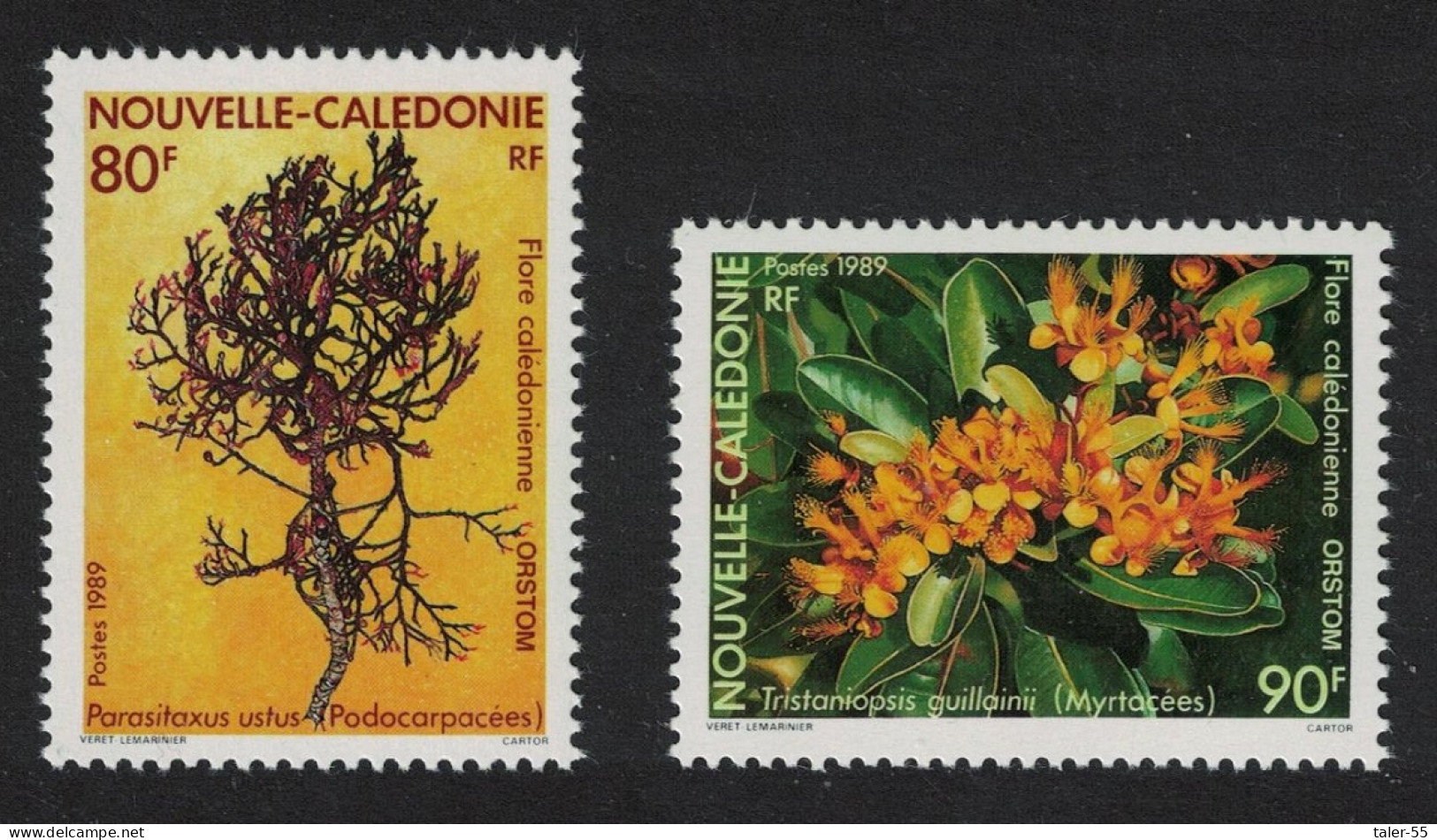 New Caledonia Flowers 2v 1989 MNH SG#855-856 - Ungebraucht