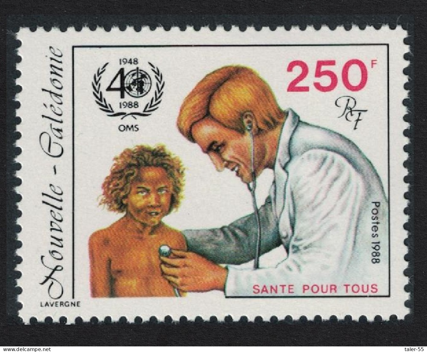 New Caledonia 40th Anniversary Of WHO 1988 MNH SG#851 - Neufs