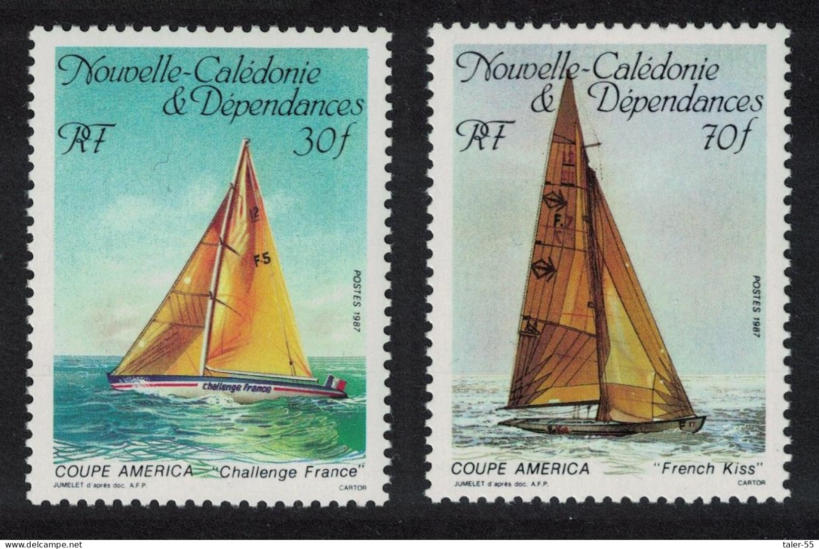 New Caledonia America's Cup Yacht Race 2v 1987 MNH SG#802-803 - Neufs