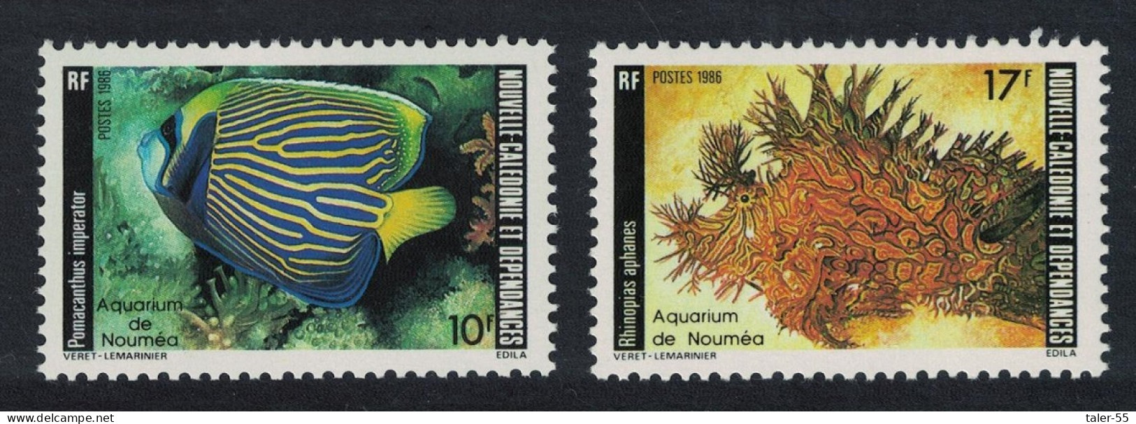 New Caledonia Fish Noumea Aquarium 2v 1986 MNH SG#780-781 - Unused Stamps