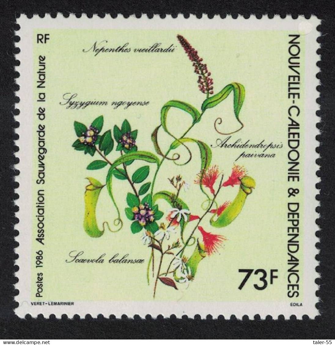 New Caledonia Wild Flowers Association For Nature Protection 1986 MNH SG#797 - Neufs