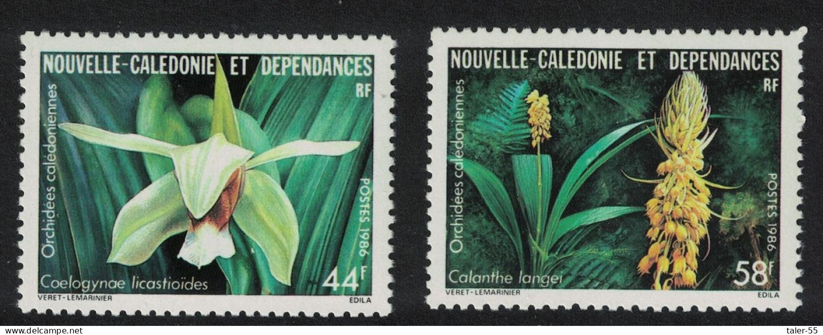 New Caledonia Orchids 2v 1986 MNH SG#789-790 - Ungebraucht