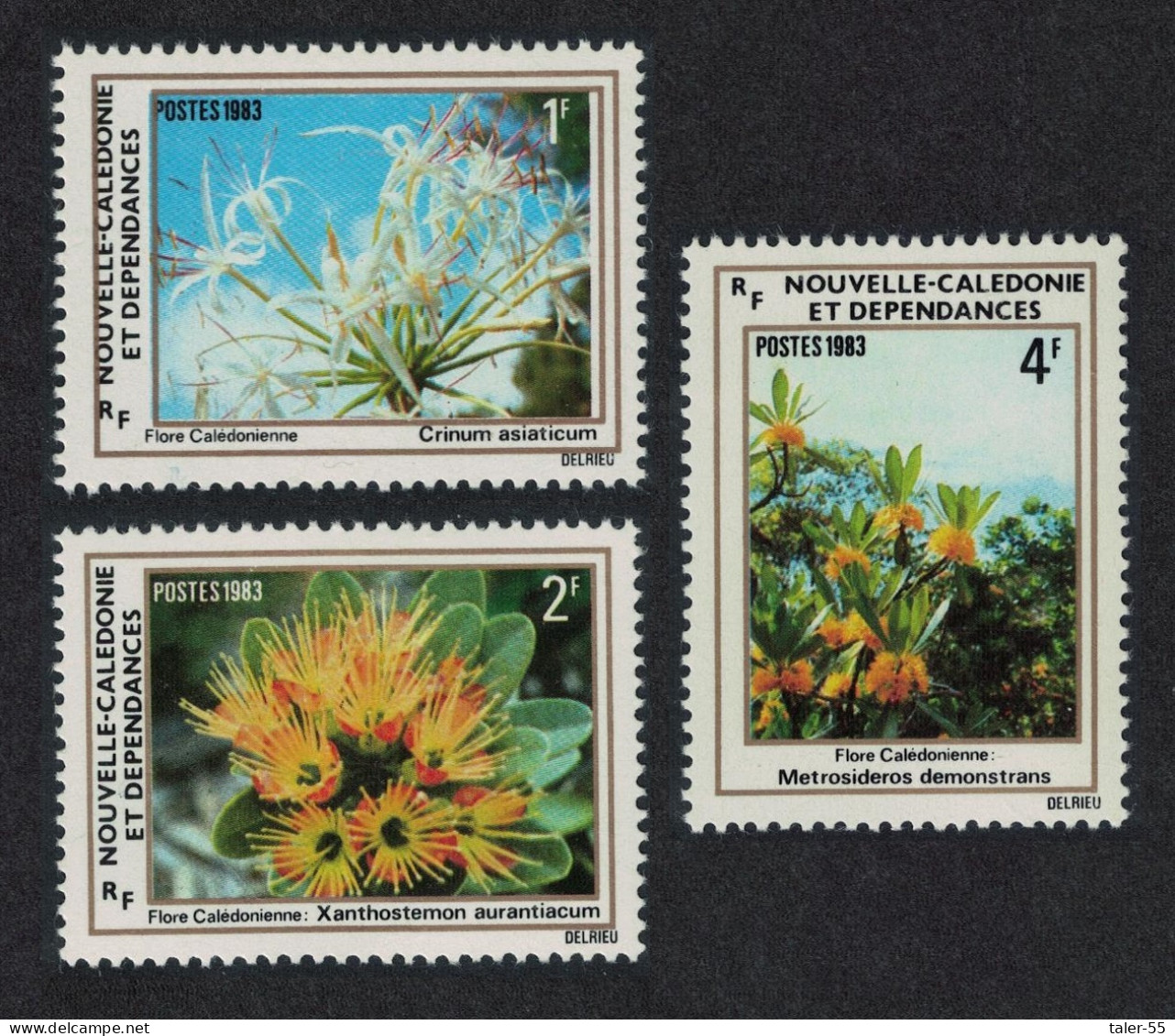 New Caledonia Flowers 3v 1983 MNH SG#694-696 - Neufs