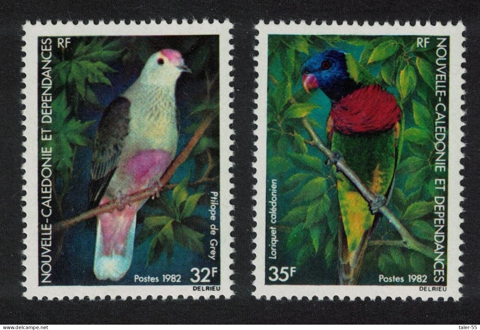 New Caledonia Dove Lory Birds 2v 1982 MNH SG#684-685 - Neufs