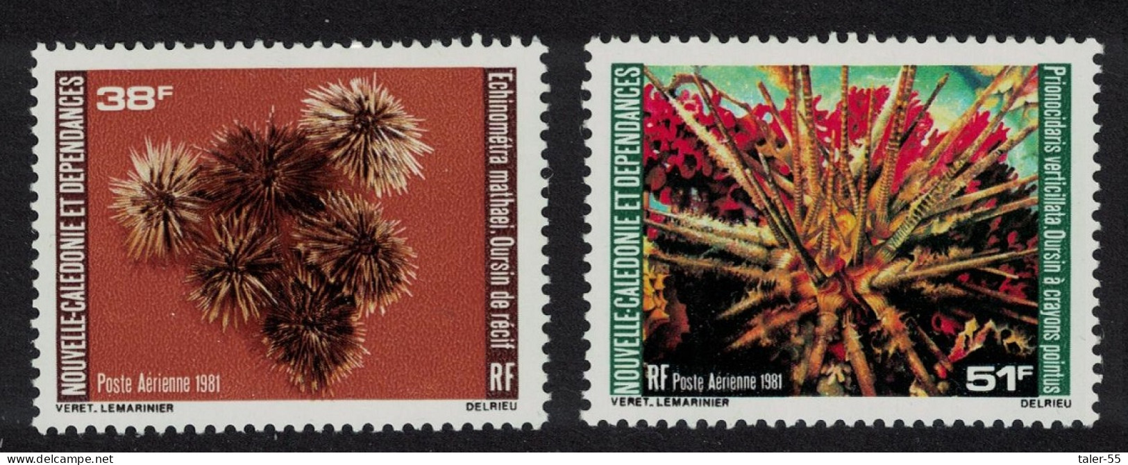 New Caledonia Water Plants 'Echinometra Mathaei' 2v 1981 MNH SG#661-662 - Ungebraucht