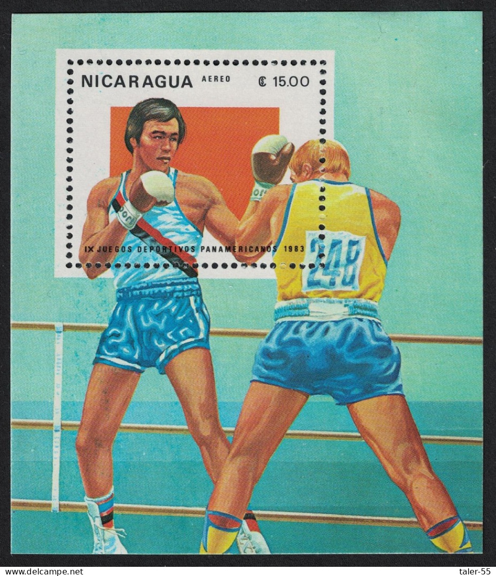 Nicaragua Boxing Pan-American Games MS 1983 MNH SG#MS2494 - Nicaragua