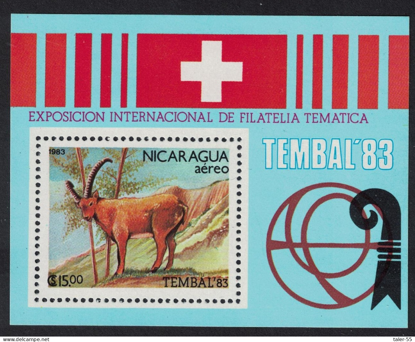 Nicaragua Ibex Antelope MS 1983 MNH SG#MS2486 - Nicaragua