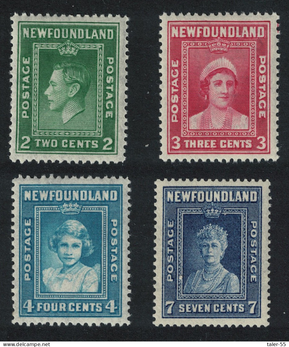 Newfoundland King George VI 4v 1938 MNH SG#277-271 - 1908-1947