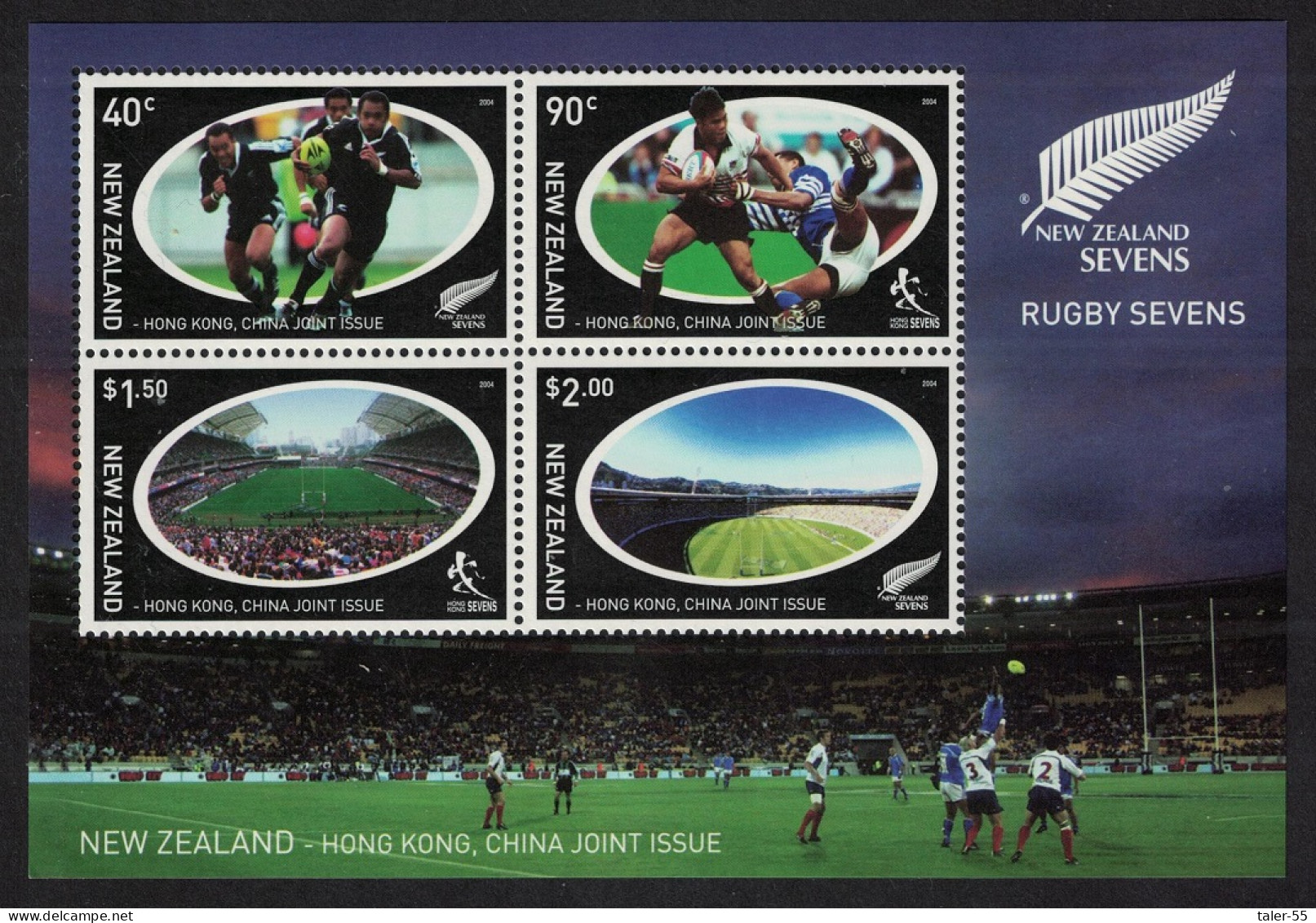 New Zealand Rugby Sevens MS 2004 MNH SG#MS2677 - Unused Stamps