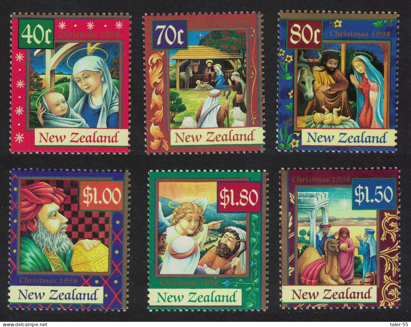 New Zealand Christmas 6v 1998 MNH SG#2189-2194 - Unused Stamps