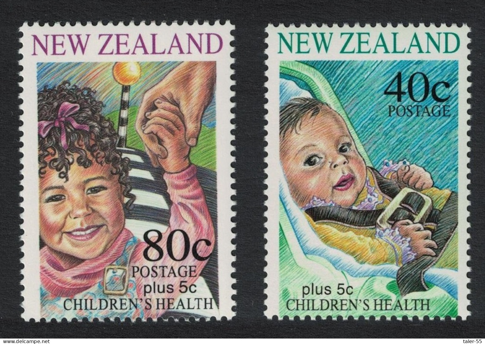 New Zealand Health Stamps Child Safety 2v 1996 MNH SG#2000-2001 - Unused Stamps