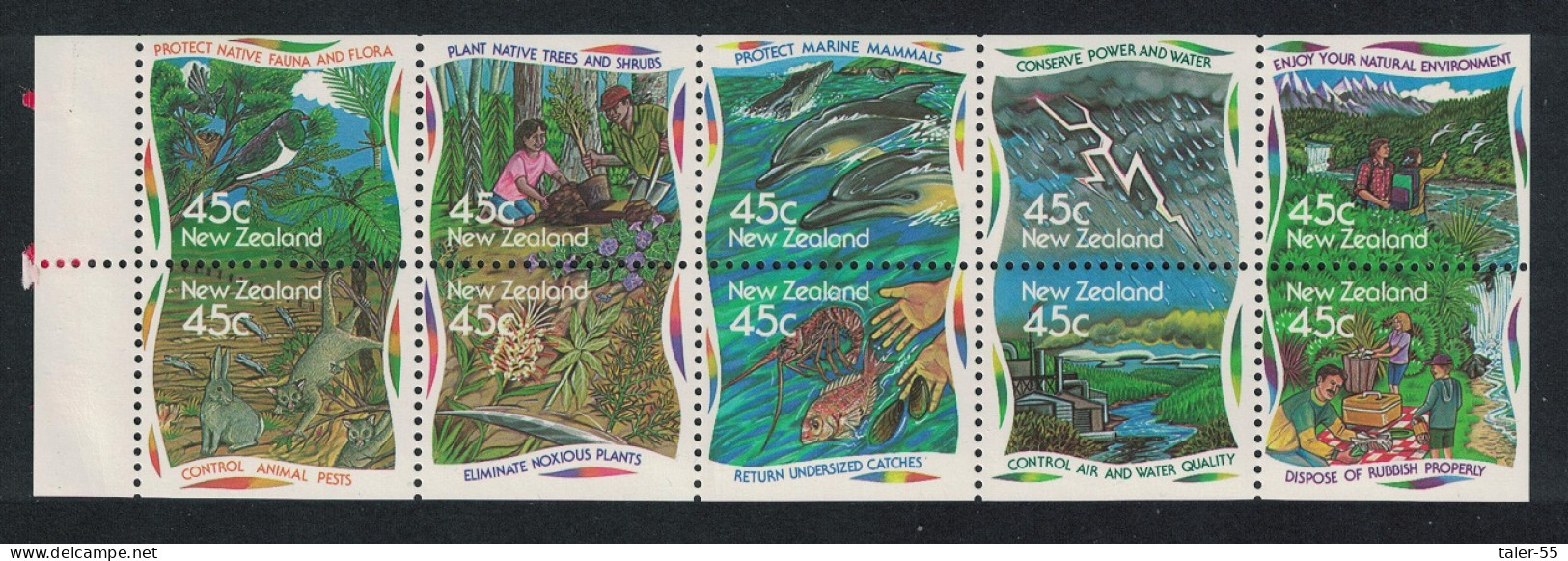 New Zealand Birds Dolphins Whales Fish Environment 10v 1995 MNH SG#1865-1874 - Unused Stamps