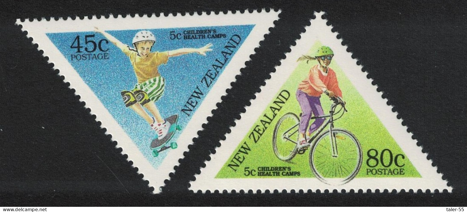 New Zealand Cycling Skateboard Children's Sports 2v 1995 MNH SG#1884-1885 - Neufs