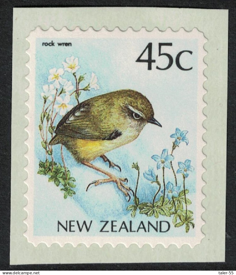 New Zealand Rock Wren Bird Self-Adhesive 1991 MNH SG#1589a - Unused Stamps