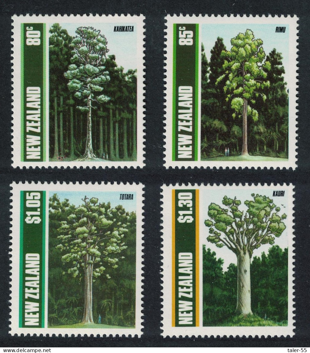 New Zealand Native Trees 4v 1989 MNH SG#1511-1514 Sc#956-959 - Unused Stamps